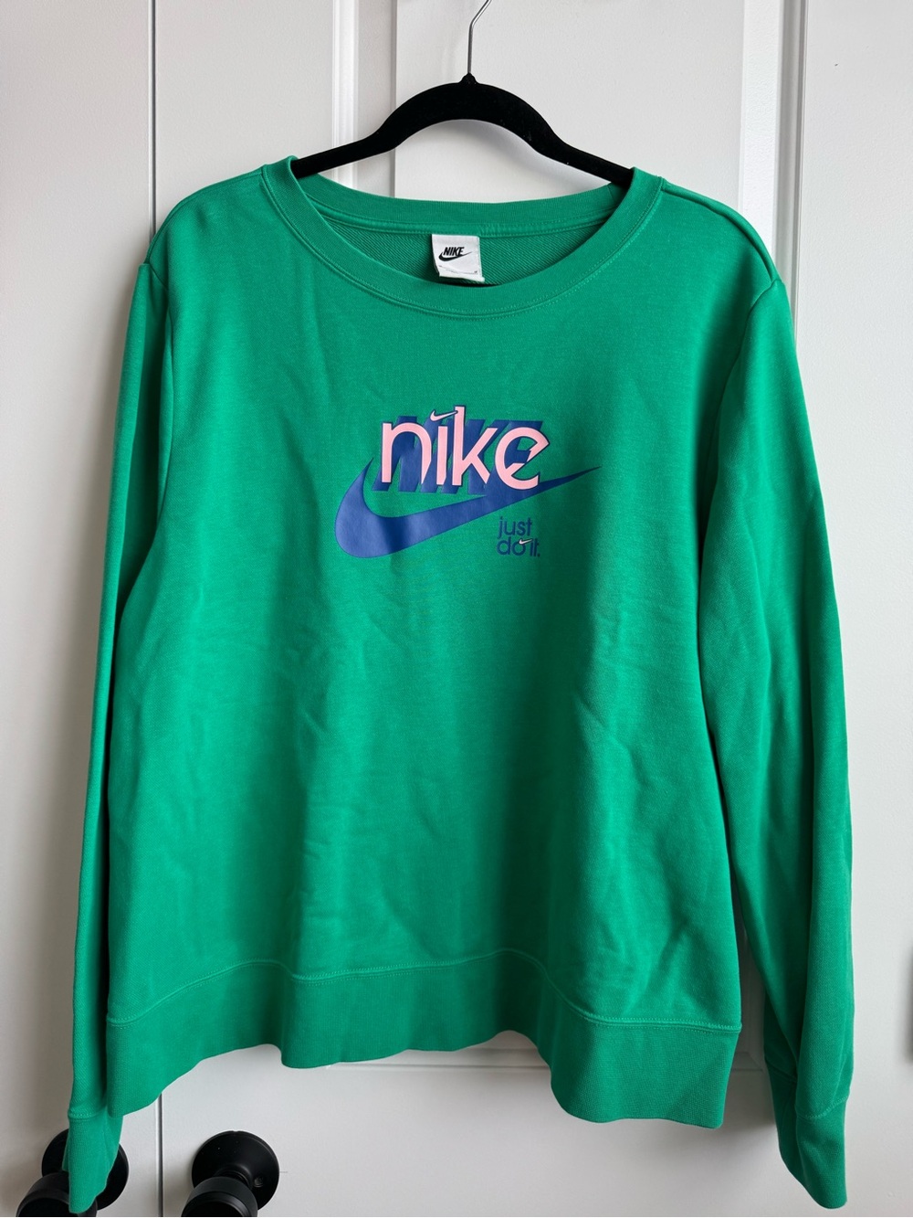 Nike Kelly Green Swoosh Graphic Crewneck Sweatshirt Sz 1X